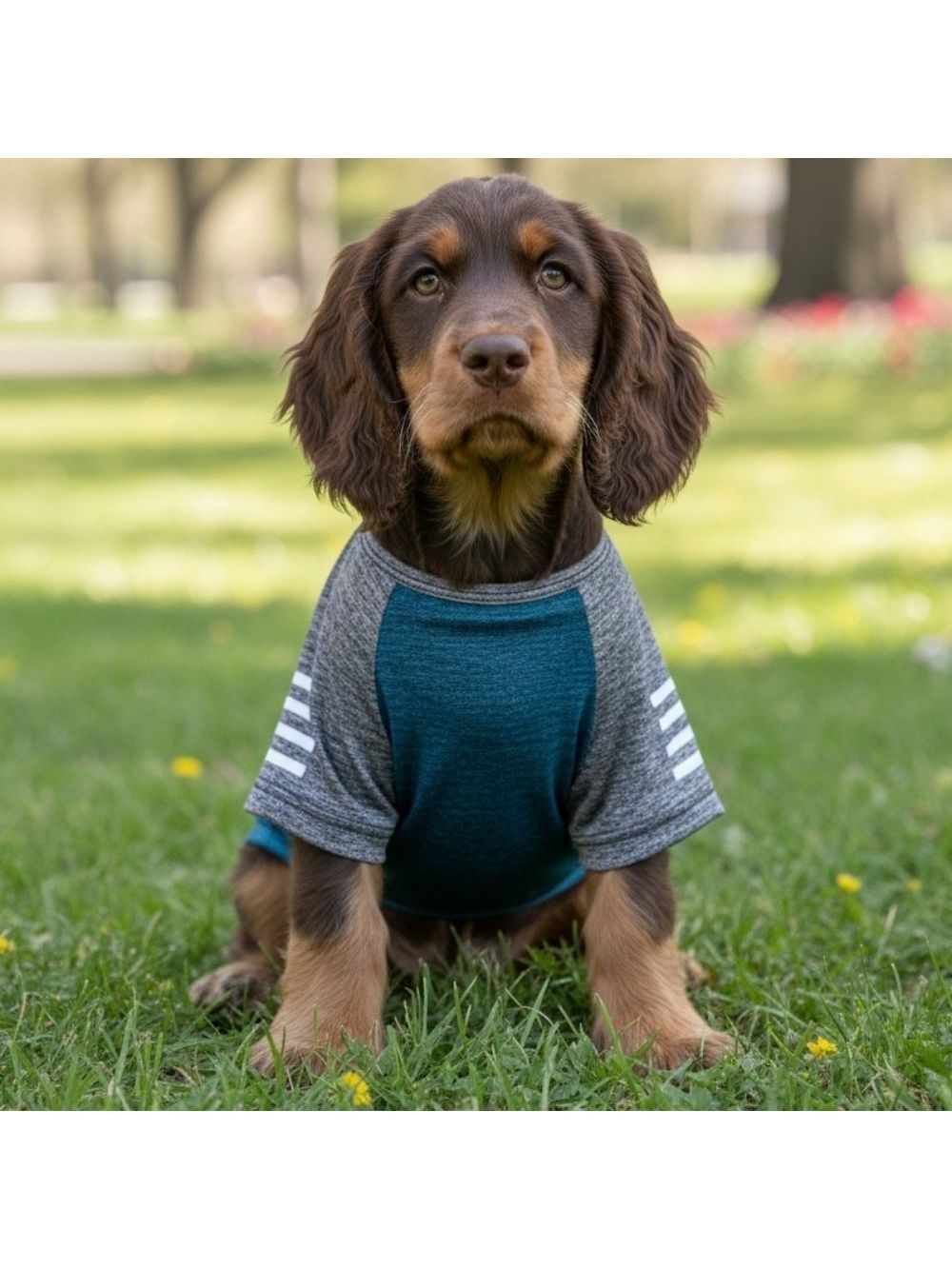 Pet Life Athletic Dog Tee Teal Gray #DGC4